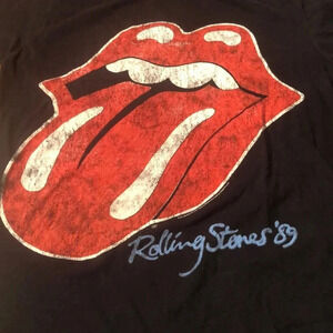 Rolling Stones Vintage Retro Band Tee Shirt 1989 Tour